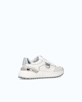Παπούτσια sneakers με λογότυπο και γυαλιστερές λεπτομέρειες με όψη καθρέφτη - | Pinko