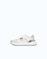 Παπούτσια sneakers με λογότυπο και γυαλιστερές λεπτομέρειες με όψη καθρέφτη - | Pinko
