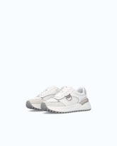 Παπούτσια sneakers με λογότυπο και γυαλιστερές λεπτομέρειες με όψη καθρέφτη - | Pinko