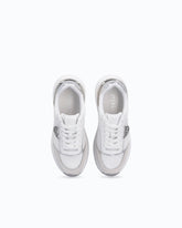 Παπούτσια sneakers με λογότυπο και γυαλιστερές λεπτομέρειες με όψη καθρέφτη - | Pinko
