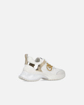 Ariel leather-effect sneakers with mirror detailing - | Pinko