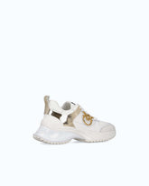 Sneakersy ARIEL z imitacji skóry lustrzanymi detalami - | Pinko