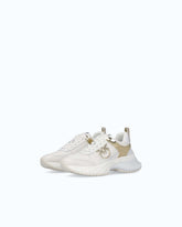 Sneakersy ARIEL z imitacji skóry lustrzanymi detalami - | Pinko
