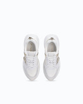 Sneakersy ARIEL z imitacji skóry lustrzanymi detalami - | Pinko