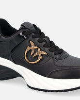 Sneakers Ariel effetto pelle con dettagli specchio - | Pinko