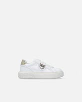 Leather sneakers with Love Birds logo - | Pinko