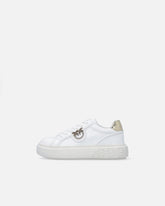 Leather sneakers with Love Birds logo - | Pinko