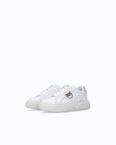 Leather sneakers with Love Birds logo - | Pinko