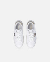 Leather sneakers with Love Birds logo - | Pinko