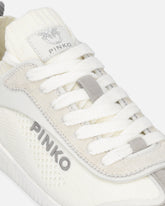 Lightweight knit fabric and microfibre sneakers - | Pinko