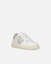 Scarpe da tennis in pelle con dettagli metallizzati - | Pinko