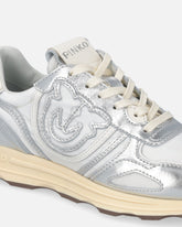 Sneakers logo con dettagli silver - | Pinko