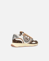 Sneakers avec logo Love Birds et imprimé animalier - | Pinko