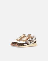 Sneakers avec logo Love Birds et imprimé animalier - | Pinko