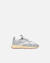 Sneakers laminate con glitter argento - | Pinko
