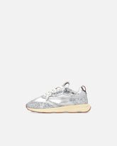 Sneakers laminate con glitter argento - | Pinko