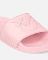 Gumowe klapki z dużym logo Love Birds - | Pinko