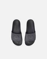 Sandalias tipo chancla de goma con maxilogotipo Love Birds - | Pinko
