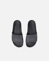 Sandalias tipo chancla de goma con maxilogotipo Love Birds - | Pinko