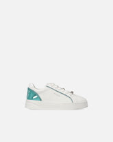 Sneakers aus Leder mit Logo - Mehrfarbig Grün-Weiß | Pinko