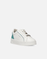 Sneakers aus Leder mit Logo - Mehrfarbig Grün-Weiß | Pinko