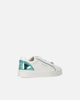 Sneakers aus Leder mit Logo - Mehrfarbig Grün-Weiß | Pinko