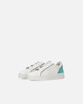 Sneakers aus Leder mit Logo - Mehrfarbig Grün-Weiß | Pinko