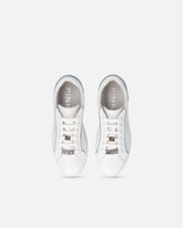 Sneakers aus Leder mit Logo - Mehrfarbig Grün-Weiß | Pinko