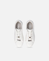 Leather sneakers with logo - | Pinko