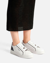 Sneakers in pelle con logo - Bianco | Pinko