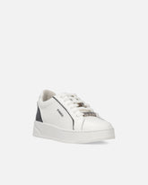 Leather sneakers with logo - | Pinko