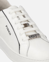 Zapatillas de piel con logotipo - | Pinko