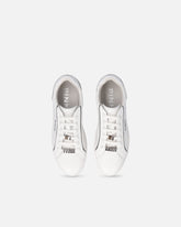 Leather sneakers with logo - | Pinko