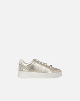 Scarpe da ginnastica laminate con logo - Grigio | Pinko