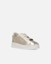 Laminated sneakers with logo - Beige | Pinko