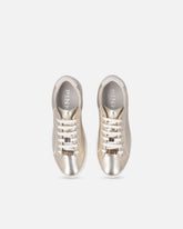 Laminated sneakers with logo - | Pinko