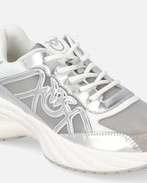 Sneakers avec empiècements lamés et logo Love Birds - | Pinko