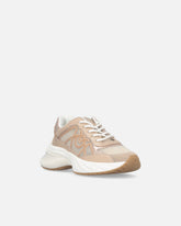 Sneakers with mix of inserts and Love Birds logo - Pink | Pinko