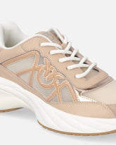 Sneakers with mix of inserts and Love Birds logo - Pink | Pinko