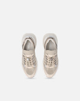 Knitted sneakers with laces and cord lock - | Pinko