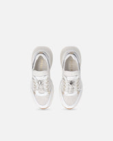 Knitted sneakers with laces and cord lock - | Pinko