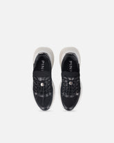 Dzianinowe sneakersy ze sznurowadłami i klipsami - | Pinko