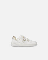 Leather sneakers with Love Birds logo - | Pinko