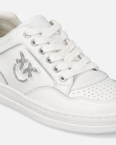 Leather sneakers with Love Birds logo - | Pinko