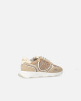 Mesh and suede sneakers with Love Birds logo - | Pinko