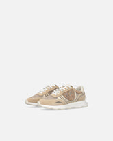 Mesh and suede sneakers with Love Birds logo - | Pinko