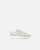 Mesh and suede sneakers with Love Birds logo - | Pinko