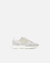 Mesh and suede sneakers with Love Birds logo - | Pinko