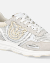 Sneakers en mesh et daim avec logo Love Birds - | Pinko