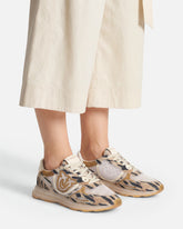 Sneakers avec logo Love Birds et imprimé animalier - | Pinko
